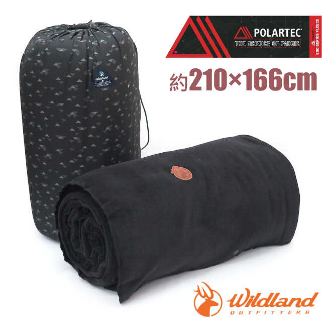 【荒野 WildLand】軍規Polortec 抗靜電5合1睡毯(約210×166cm.僅871g)/P2028-54黑✿30E010